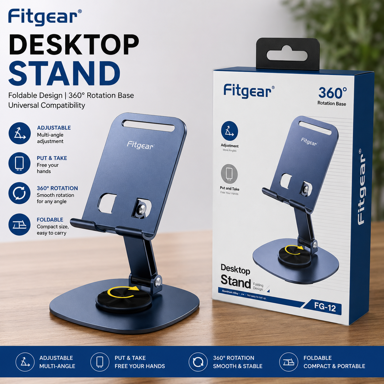 FG12 Fitgear Table Metal Mobile Stand HIGH QTY